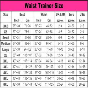 Latex Waist Trainer Zip and Cip Vest Size