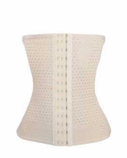 P504 Alloy Steel High Elasticity Waist Trainer For Weight Loss Workout Color Beige front