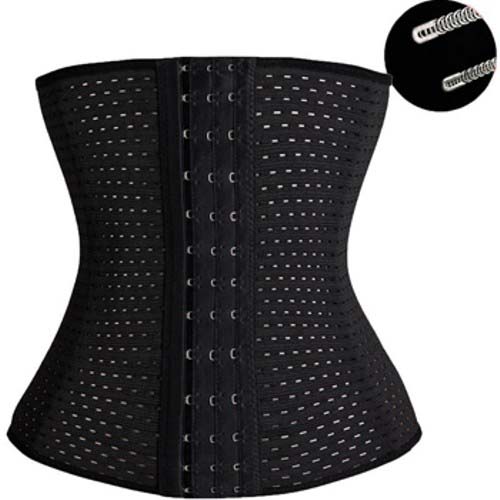 P504 Alloy Steel High Elasticity Waist Trainer For Weight Loss Workout Color Black