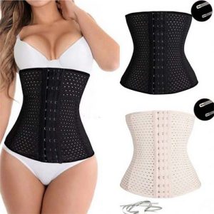 P504 Alloy Steel High Elasticity Waist Trainer For Weight Loss Workout Color apricot black