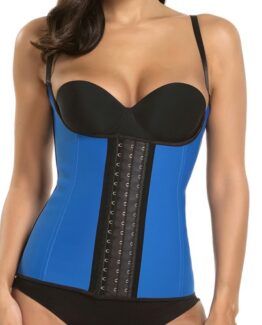 P506 Colombian Latex Waist Trainer Vest with Straps Perfect Curves Cincher for Weight Loss Blue Colo