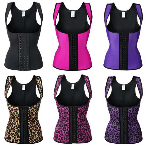 P507 Workout Latex Colombian Waist Trainer Vest Steel-Boned Slimming Cincher Corsets Color Option