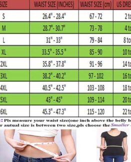 p503 clip and zip plus size waist trainer size chart