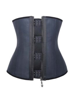 p503 latex waist trainer with zipper back color 1