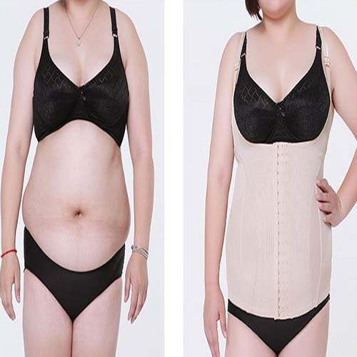 P513 Adjustable Shoulder Strap Waist Trainer Vest For Plus Size Women 5XL Full Body Slimming Shapewear Cincher effect compare - done