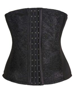 P515 Lace Pattern Steel Boned Colombian Waist Trainer for Women Best Weight Loss Waist Cinchers Color Black