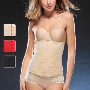 P515 Lace Pattern Steel Boned Colombian Waist Trainer for Women Best Weight Loss Waist Cinchers Model