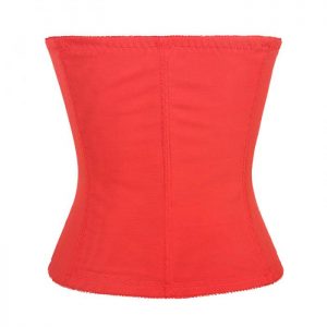 P515 Lace Pattern Steel Boned Colombian Waist Trainer for Women Best Weight Loss Waist Cinchers Red Back