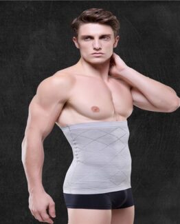 P518 Male Waist Trainer Belt Weight Loss High Compression Body Shaper Undergarment Display