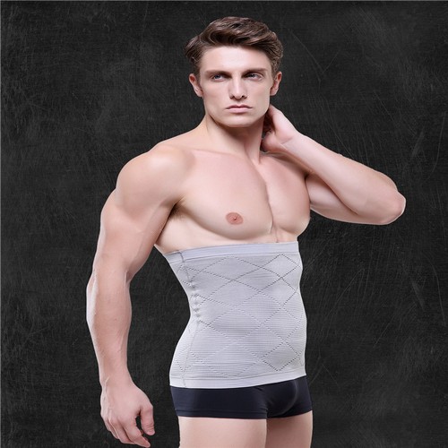 P518 Male Waist Trainer Belt Weight Loss High Compression Body Shaper Undergarment Display