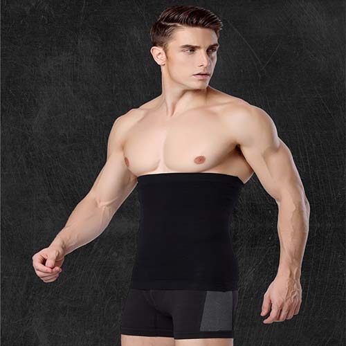 P518 Male Waist Trainer Belt Weight Loss High Compression Body Shaper Undergarment model 2