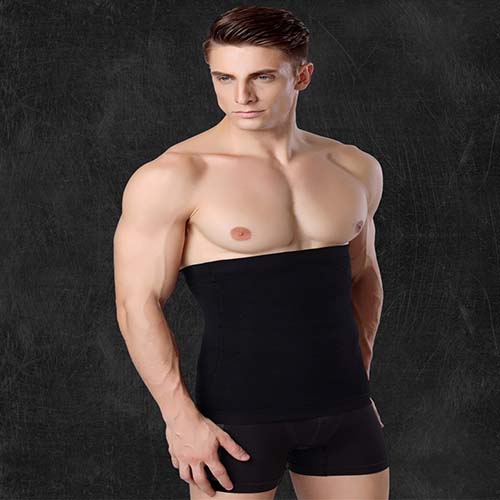 P518 Male Waist Trainer Belt Weight Loss High Compression Body Shaper Undergarment model 6