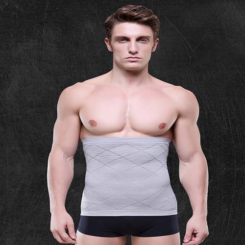 P518 Male Waist Trainer Belt Weight Loss High Compression Body Shaper Undergarment model 7