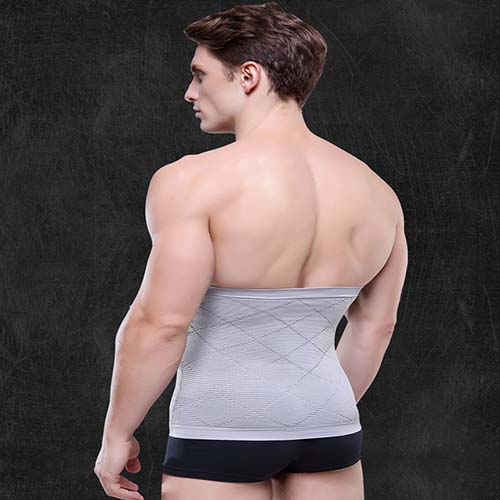 P518 Male Waist Trainer Belt Weight Loss High Compression Body Shaper Undergarment model 8