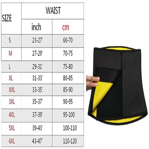 P519 Male Waist Trainer Belt High Compression Burn Fat Body Shapers Band for Weight Loss Display size