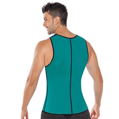 P521 Zipper Male Waist Trainer Ultra Thermo Sweat Neoprene Weight Loss Full Body Shaper Corset Reversible Vest Display 2