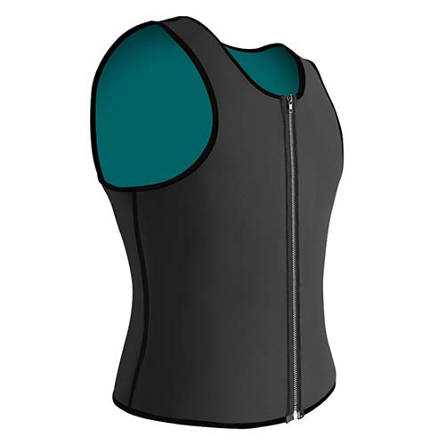 P521 Zipper Male Waist Trainer Ultra Thermo Sweat Neoprene Weight Loss Full Body Shaper Corset Reversible Vest Display 3