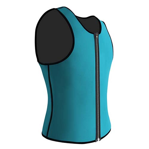 P521 Zipper Male Waist Trainer Ultra Thermo Sweat Neoprene Weight Loss Full Body Shaper Corset Reversible Vest Display 5