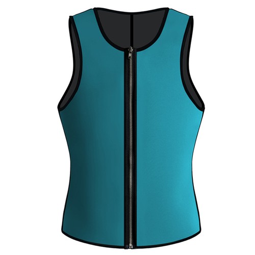 P521 Zipper Male Waist Trainer Ultra Thermo Sweat Neoprene Weight Loss Full Body Shaper Corset Reversible Vest Product 2