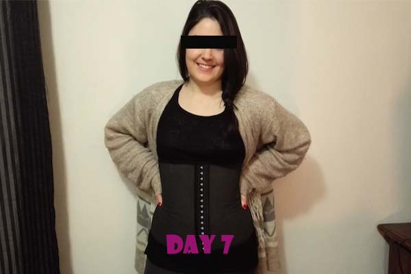 latex waist trainer results day 7