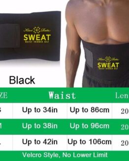 P523 SWEET SWEAT BURN FAT WAIST TRIMMER SLIMMING CORSET BELT FOR MEN WOMEN SIZE CHART