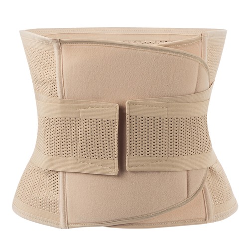 P525 Women Postpartum Belly Recovery Shapewear Belt Waist Trainers Corset Beige