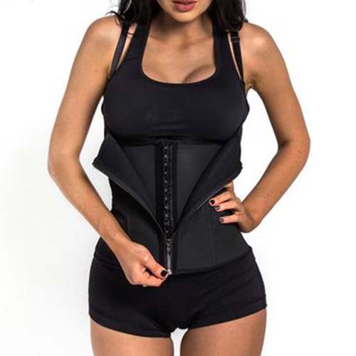 P502 ZIP CLIP LATEX WAIST CINCHER VEST 6XL