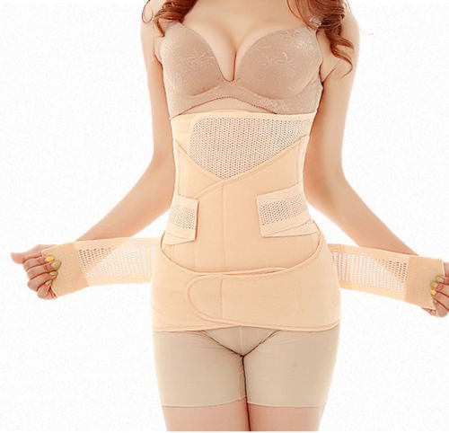 P531 C-section Waist Training 3-in-1 recovery abdominal binder Beige Color