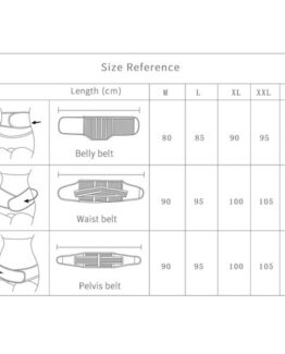 P531 C-section Waist Training 3-in-1 recovery abdominal binder size chart