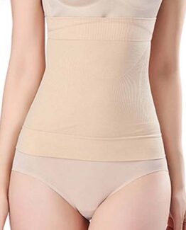 P533 Waist Training High Compression Belly Wraps Beige