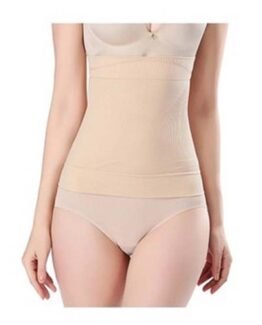 P533 Waist Training High Compression Belly Wraps Beige Color