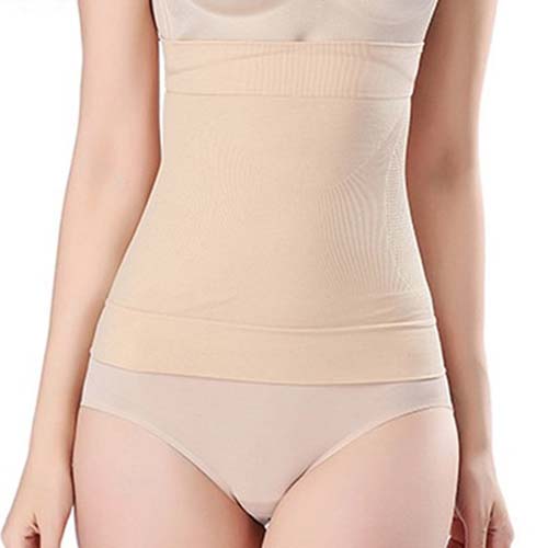 P533 Waist Training High Compression Belly Wraps Beige