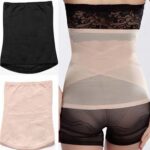 P535 Women Waist Training Recovery Tummy Waist Wraps After Childbirth Black Beige