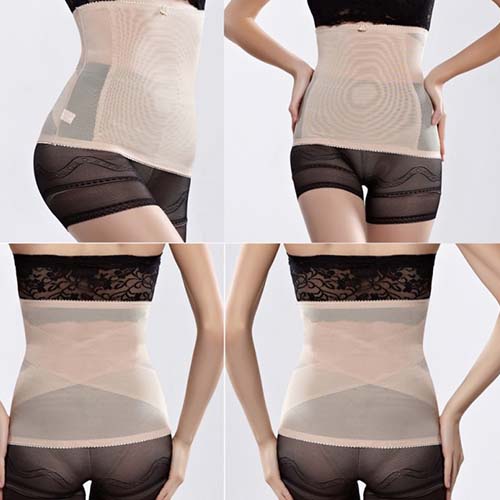 P535 Women Waist Training Recovery Tummy Waist Wraps After Childbirth Full Display