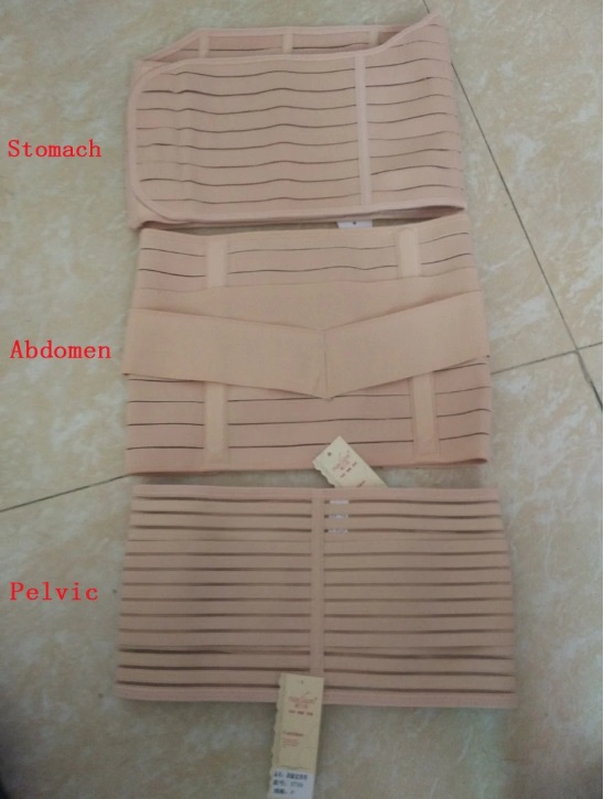 P536 Waist Training 3 PCs Abdomen Stomach Pelvic Postpartum Belly Band Product