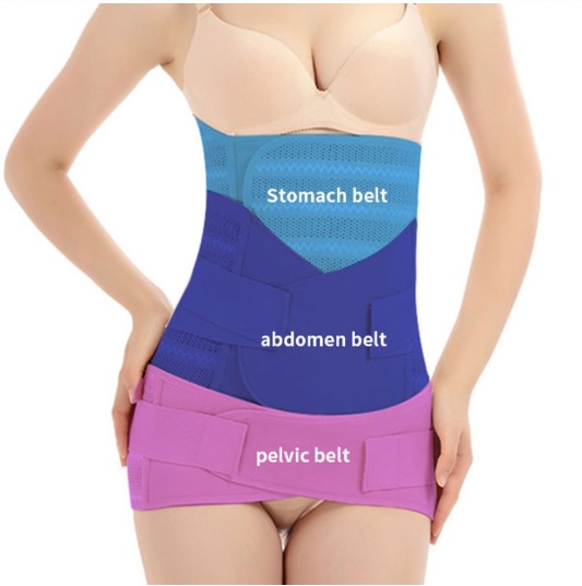 P537 Waist Training Postpartum Belt 3-in-1 Belly+Abdomen+Pelvis Recovery Abdominal Binder Diagram