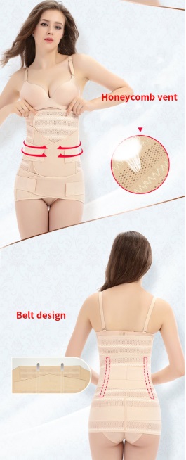 P537 Waist Training Postpartum Belt 3-in-1 Belly+Abdomen+Pelvis Recovery Abdominal Binder Features 2