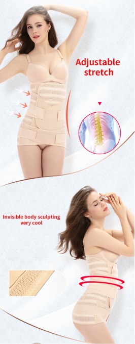 P537 Waist Training Postpartum Belt 3-in-1 Belly+Abdomen+Pelvis Recovery Abdominal Binder Features