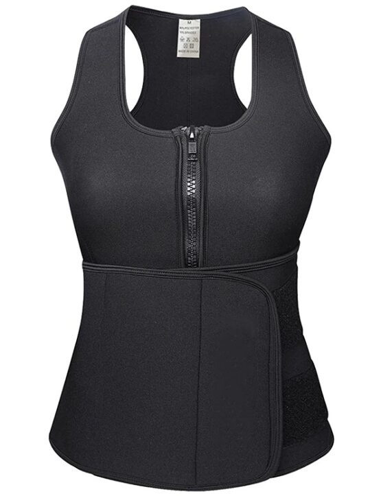 P540 Neoprene Waist Cincher with Adjustable Modeling Belt Black Color