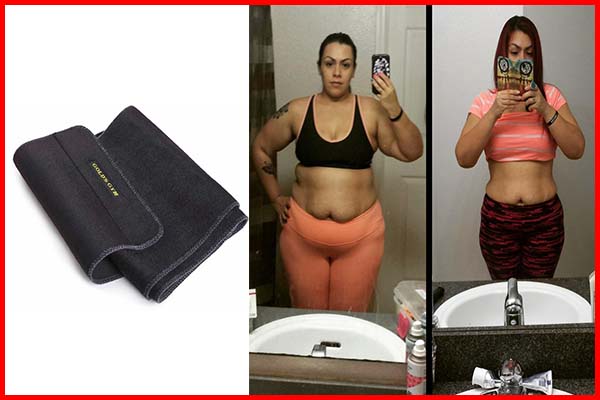 Gold Gym waist trimmer before and after result